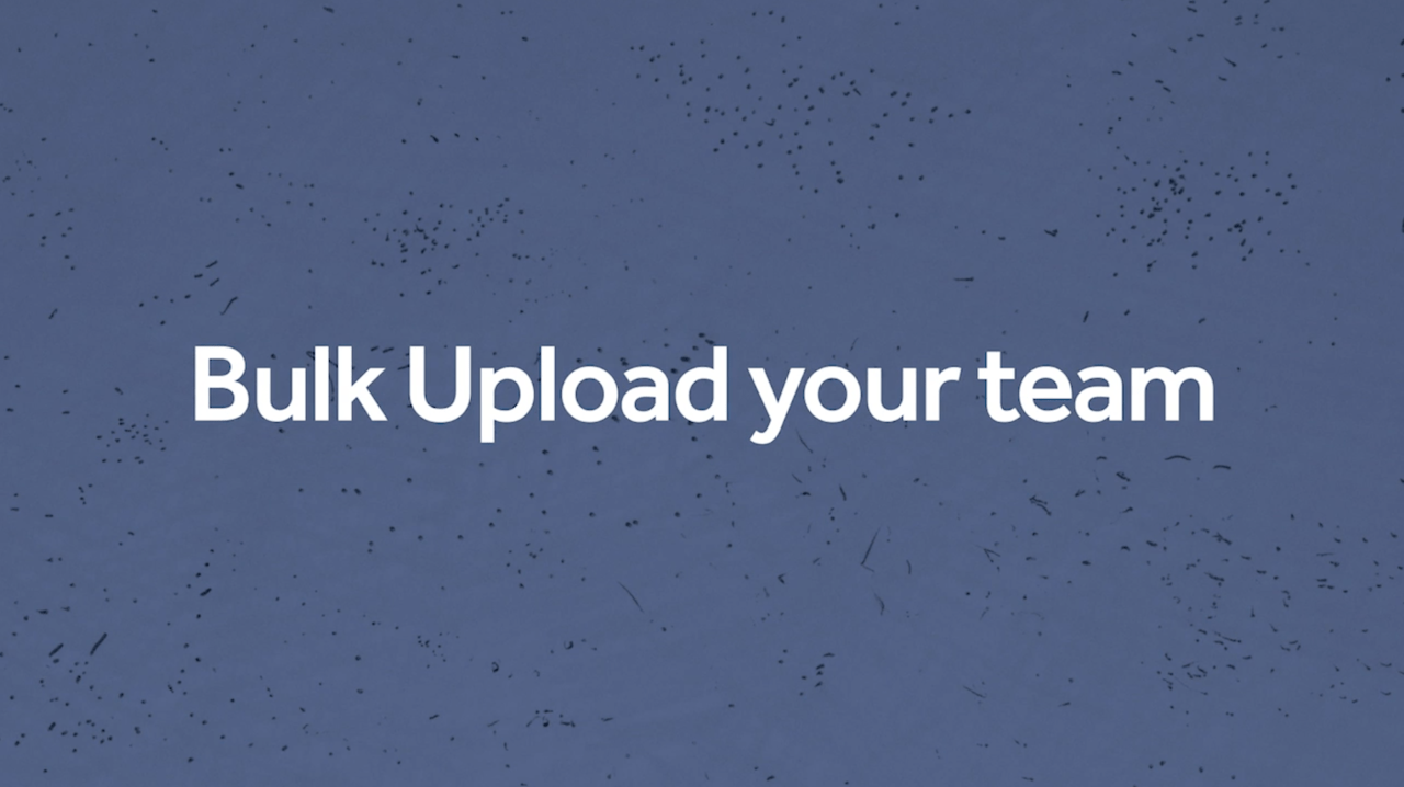 How to Bulk Upload your Team Members