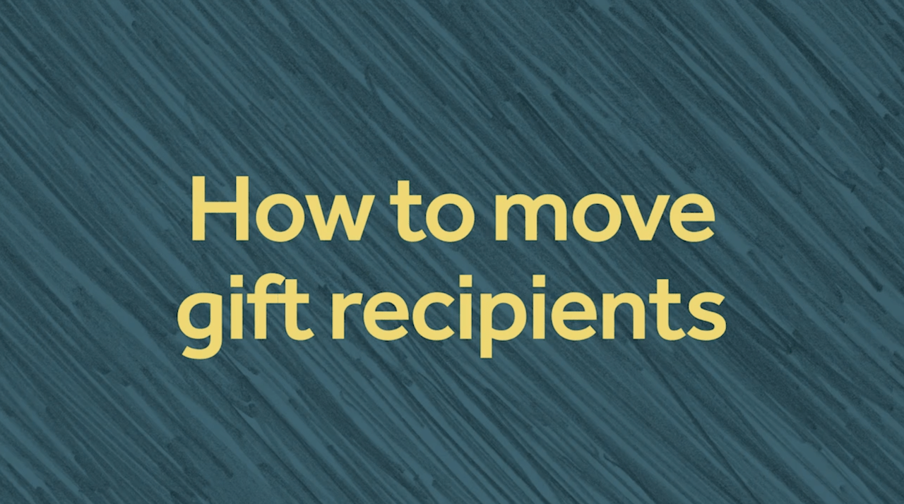 How to Move Gift Recipients to a New Campaign