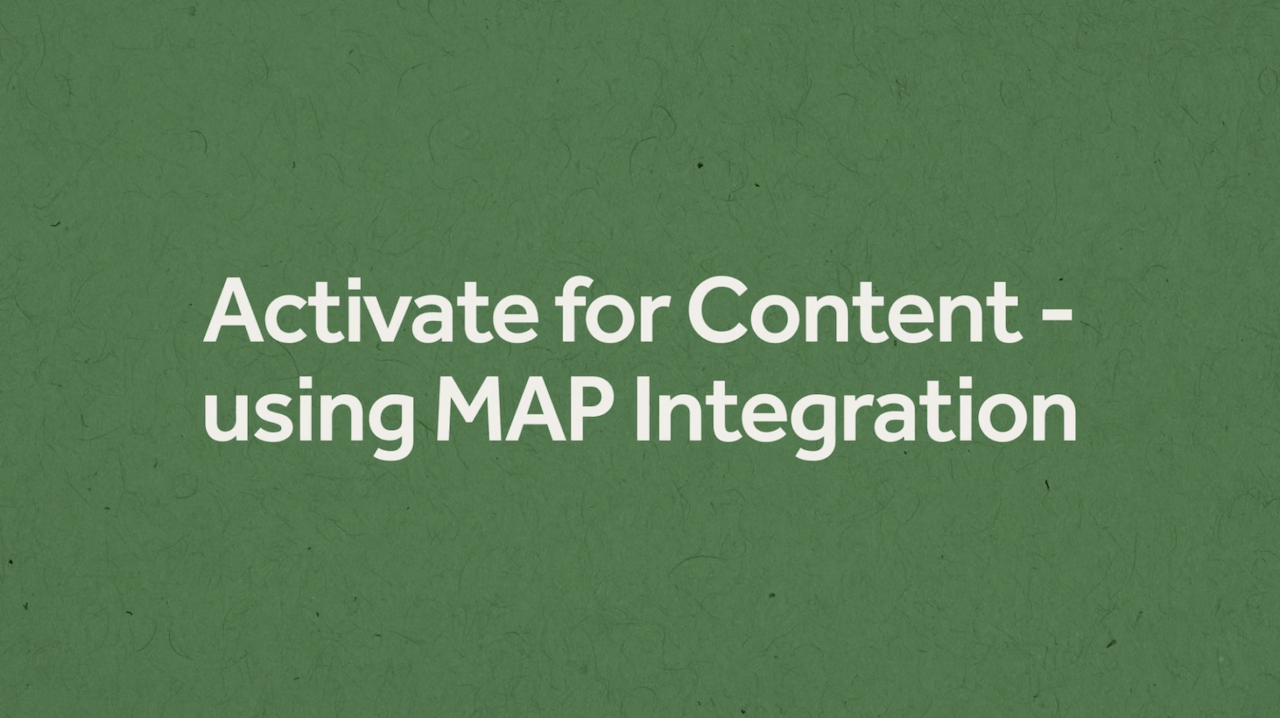 Alyce Activate for Content using MAP Integration