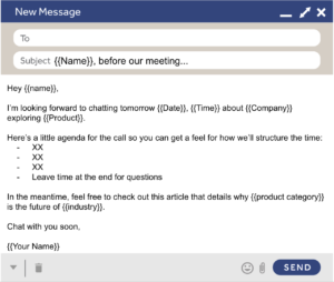 Meeting Reminder Email Template - Day before reminder