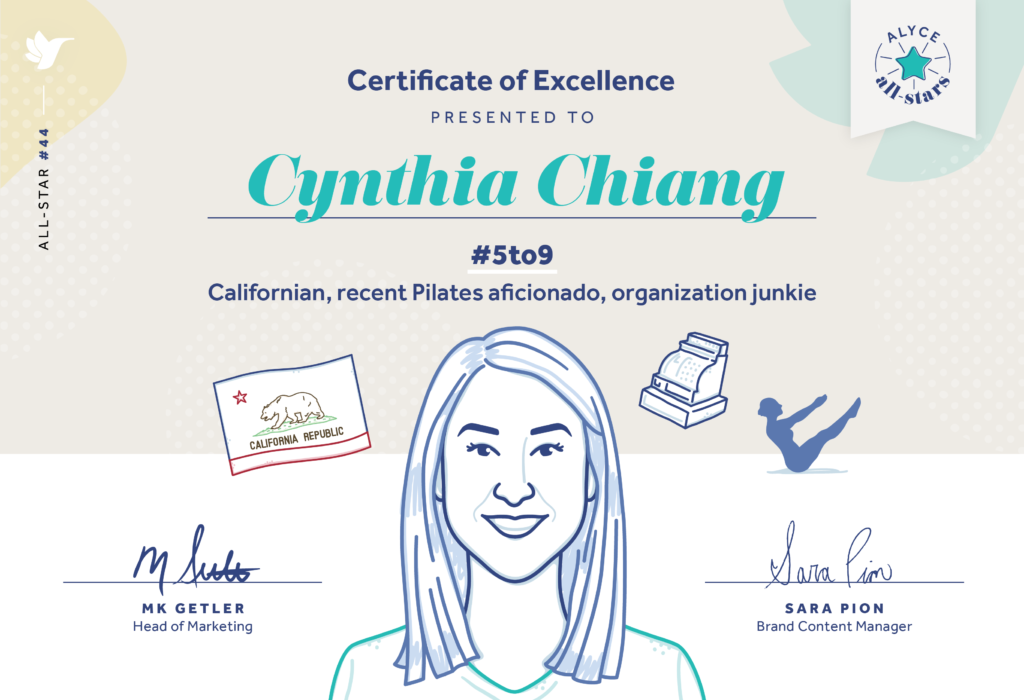 Certification of Personal Experience Cynthia Chiang
