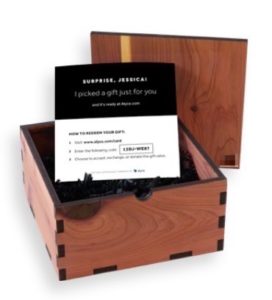 Cedar Box Physical Gift Invitation