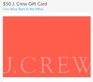 Back to the office gifting ideas - clothing gift card