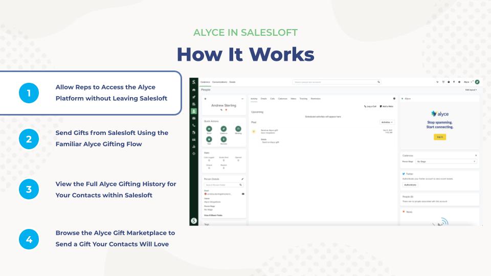 Access Alyce Directly From Salesloft