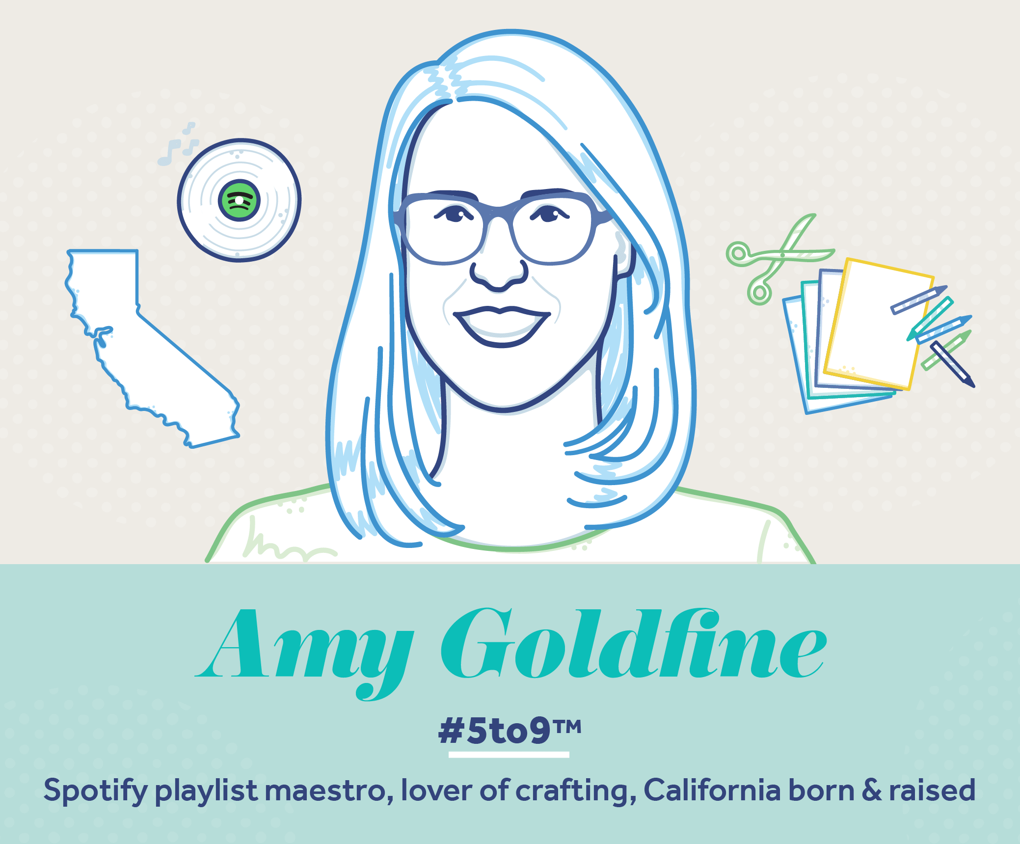 Illustration of All-star, Amy Goldfine