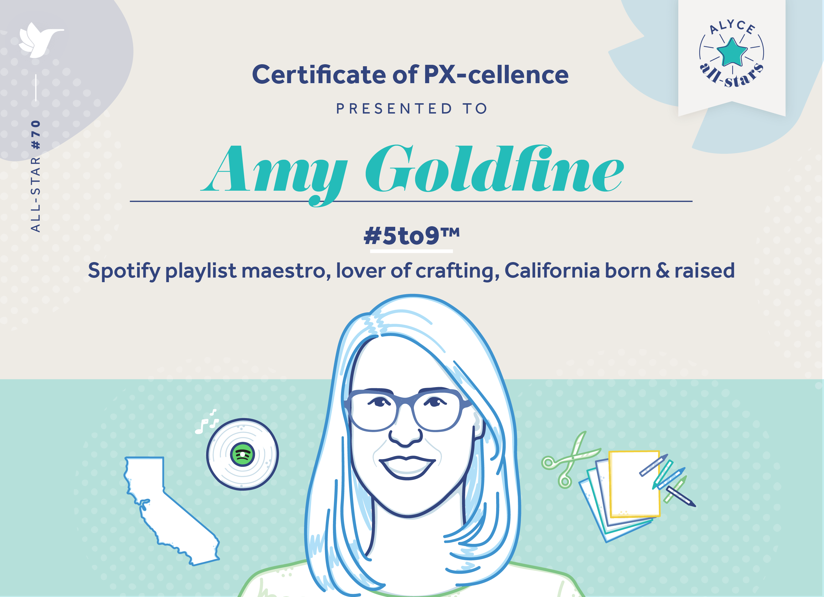 Amy Goldfine, Alyce All Star