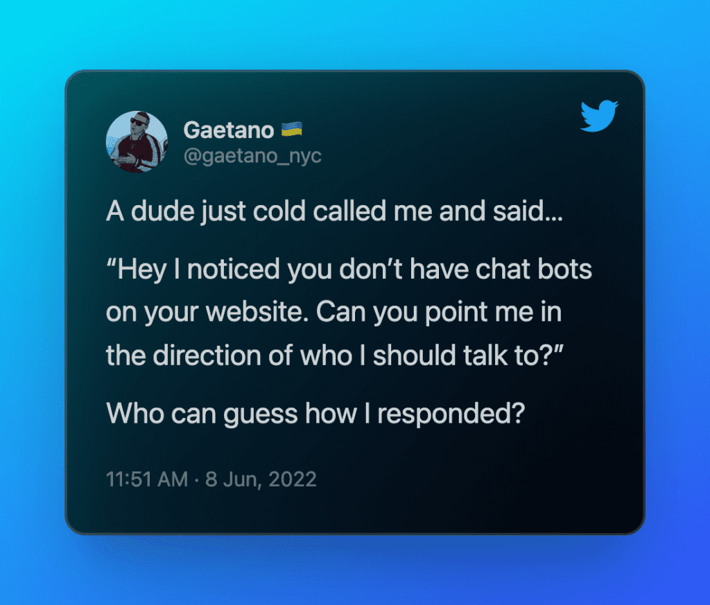 An all-too-common feeling to an impersonal B2B cold call.
