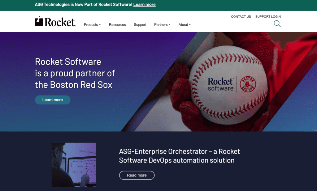 ASG (Rocket Software) Website