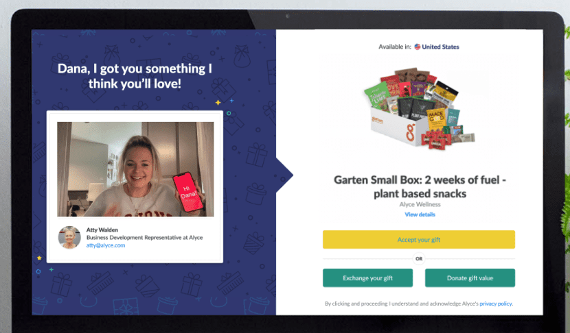 Personalized Prospect Gift Invite Landing Page - Alyce