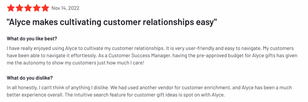 Corporate Gifting Platform Review: Alyce makes cultivating customer relationships easy