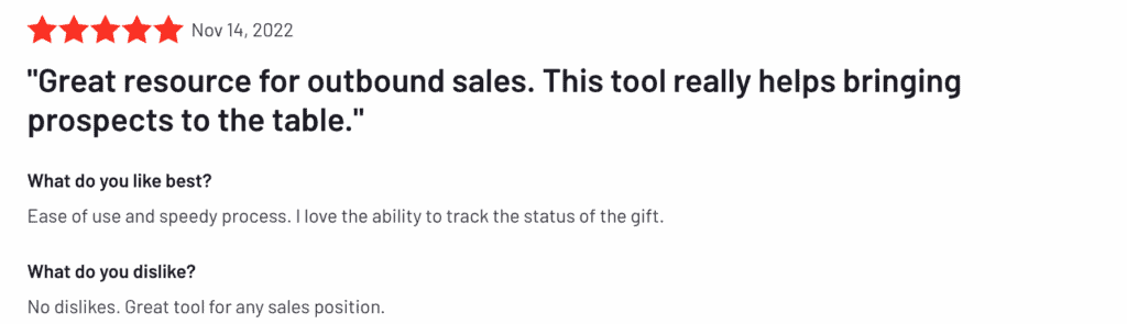 Alyce Review: "Great resource for outbound sales.