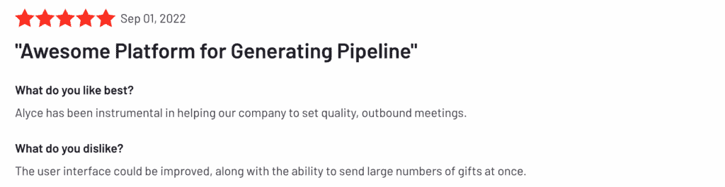 Alyce: Awesome Platform to Generate Sales Pipeline
